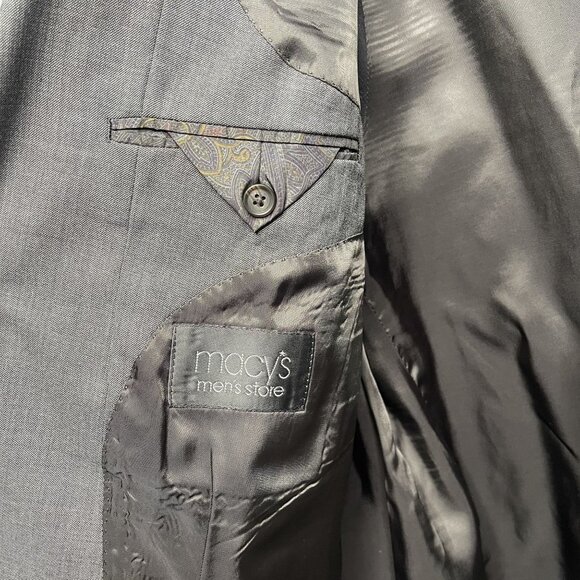 Lauren Ralph Lauren Gray Wool Mens Blazer Size 50R - Picture 5 of 8